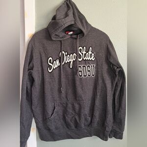 San Diego State University SDSU Charcoal Gray Hoodie Size XL